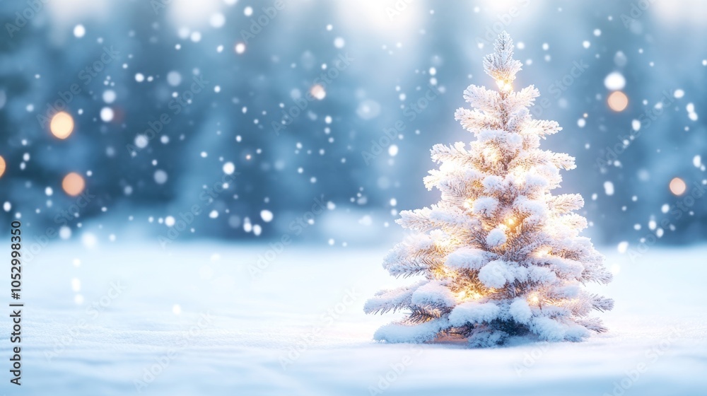 2410_019.resplendent christmas tree, blanket of fresh snow, shimmering golden illumination, stark white surroundings, soft focus snowfall effect, meticulous branch detailing, warm and cool color 2410_019.resplendent christmas tree, blanket of fresh snow, shimmering golden illumination, stark white surroundings, soft focus snowfall effect, meticulous branch detailing, warm and cool color