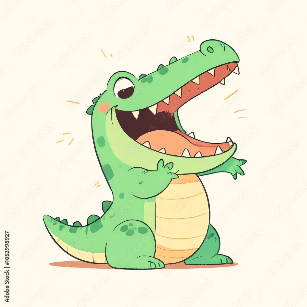 Naklejka premium Happy Alligator Illustration