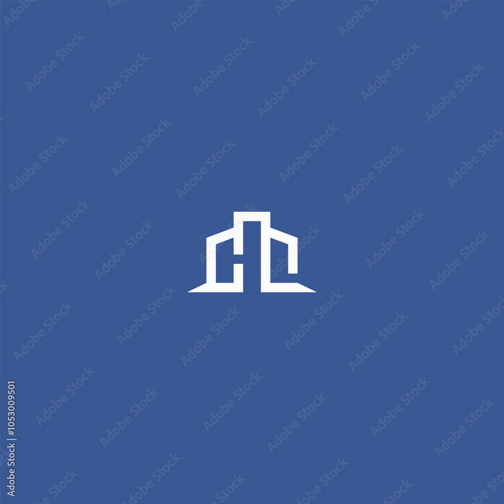 Obraz premium Letter HL Building Vector