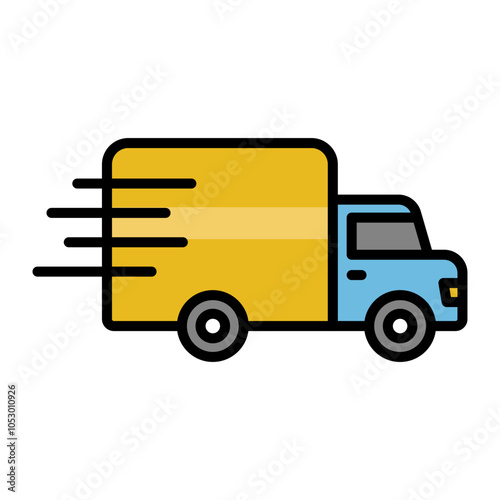 Delivery car icon graphic vector design illustration