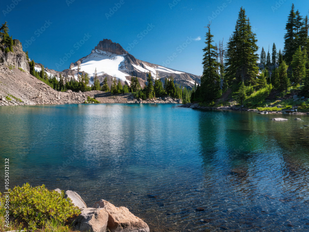 Obraz premium calm lake in the mountains