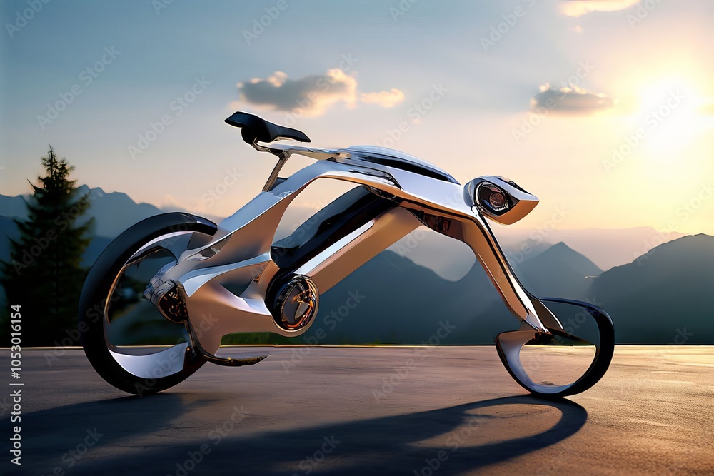 Obraz premium air beam bike generates lift by projecting high speed air jets d