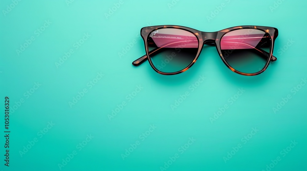 Sunglasses on a blue background. Sunglasses on a blue background.