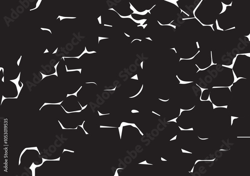 Background black and white abstract texture vector with dark spots, nets, lines and scratches