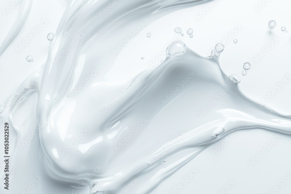 Gel serum skincare product with hyaluronic acid. Gel serum skincare product with hyaluronic acid.