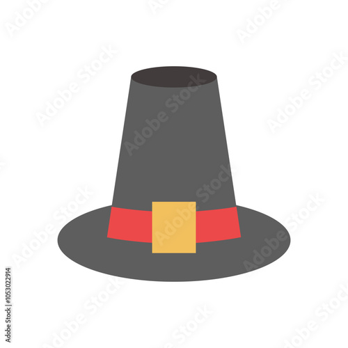 pilgrim hat flat style