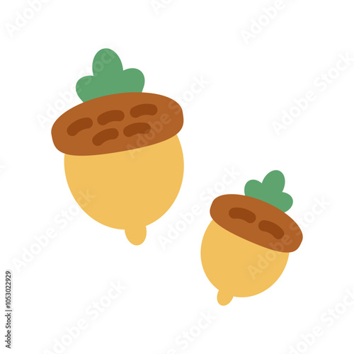 acorn flat style