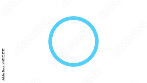 Circle loading icon animation. Circle loading bar icon, circle loading system transparent background 4K