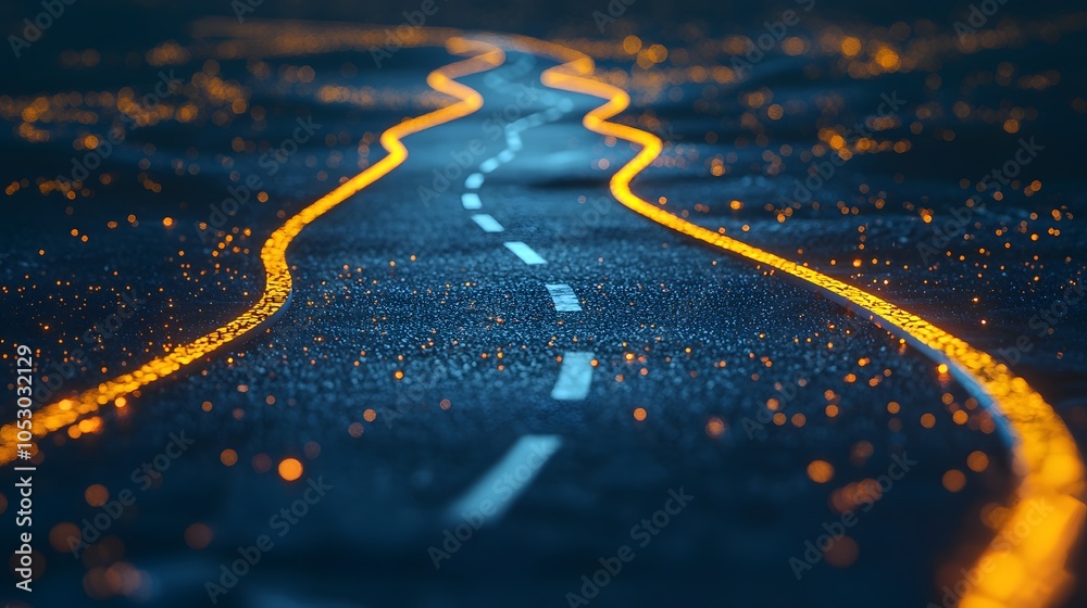 Road to Success. Illustration background for presentation and wallpaper Road to Success. Illustration background for presentation and wallpaper