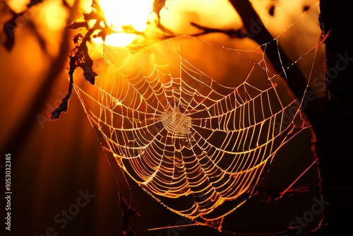 cobweb silhouette backlight a cobweb to create a dramatic silhou photo