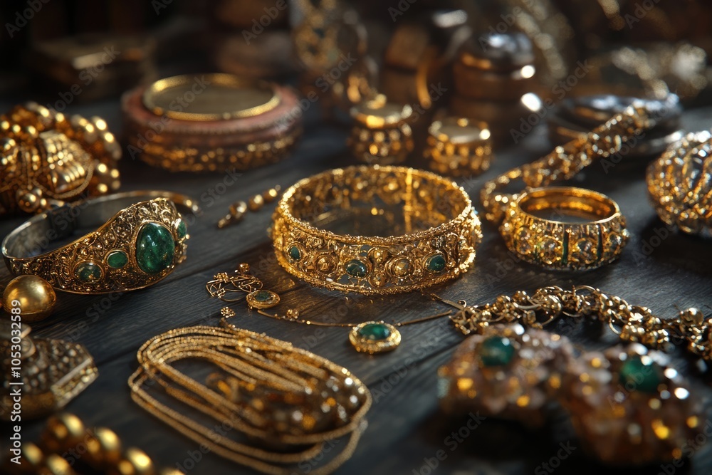 metal A collection of old gold jewelery for precious metal recycling metal A collection of old gold jewelery for precious metal recycling