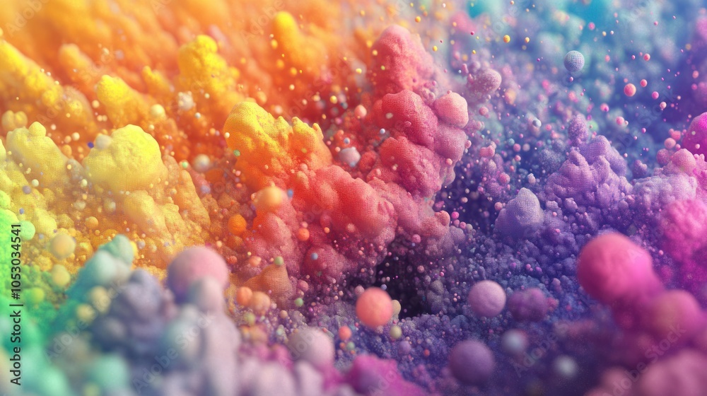 Fototapeta premium Colorful 3D gradient background with rainbow hues