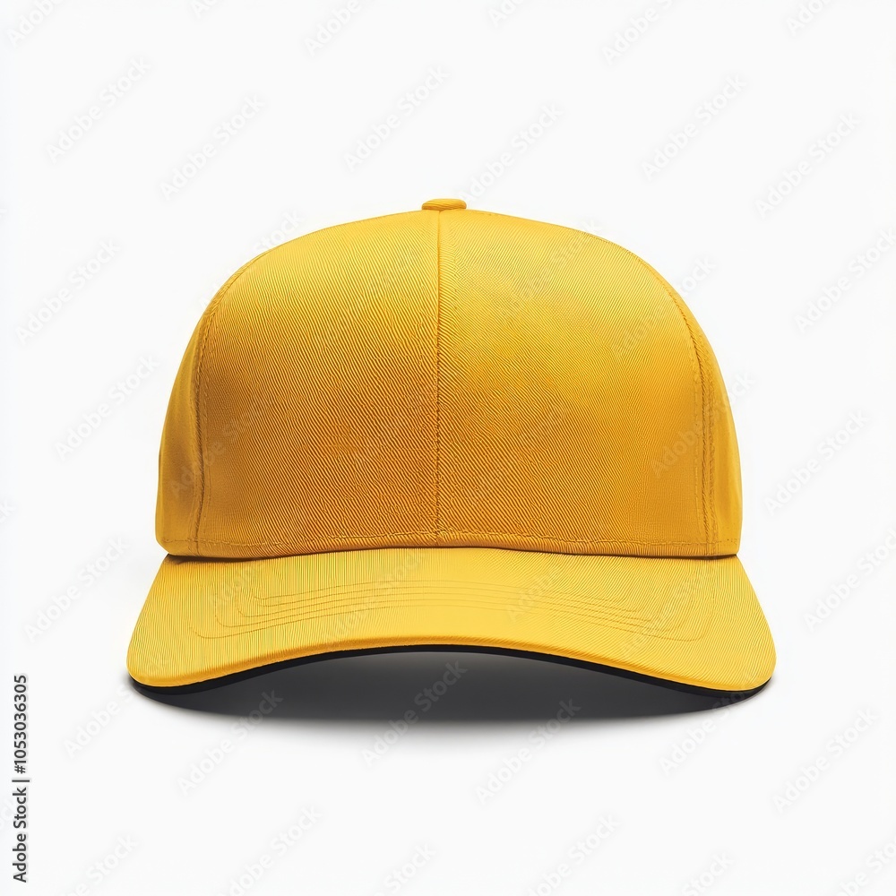 Fototapeta premium realistic high quality Yellow snapback mockup isolated 