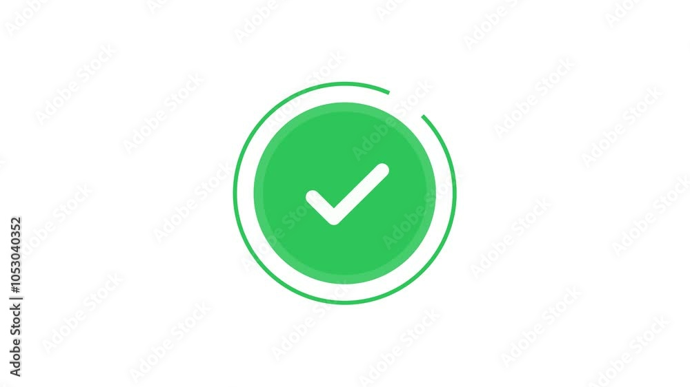 Green Tick Mark Animation Motion Graphics. Check mark symbol animation Green Tick Mark Animation Motion Graphics. Check mark symbol animation