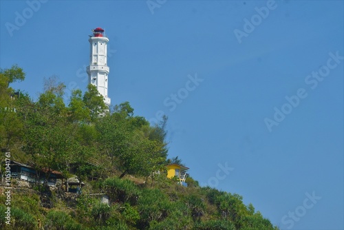 lighthouse on baron beach in Indonesia