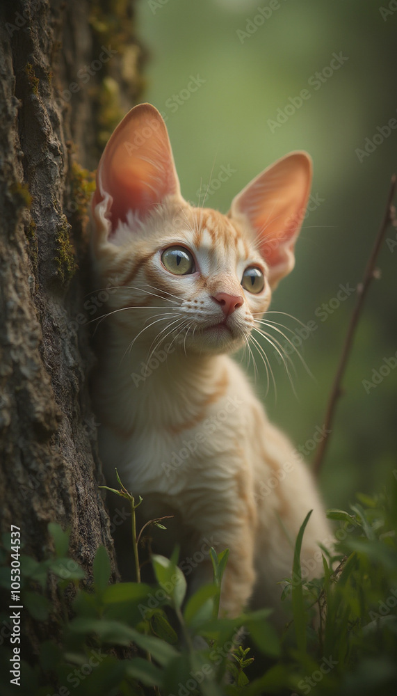 cat on the grass cat on the grass