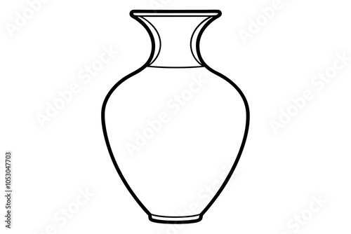 Vase | isolated vector silhouette illustration on white background