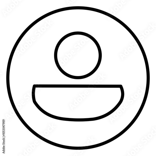 Simple outline icon of a user profile, featuring a head and shoulders in black line art on a white background. Ideal for representing accounts, profiles, or anonymous users.