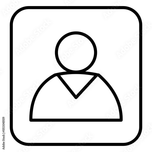 Simple outline icon of a user profile, featuring a head and shoulders in black line art on a white background. Ideal for representing accounts, profiles, or anonymous users.