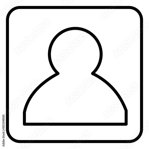 Simple outline icon of a user profile, featuring a head and shoulders in black line art on a white background. Ideal for representing accounts, profiles, or anonymous users.