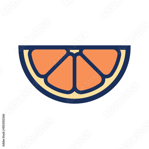 ORANGE ICON WITH FLAT COLOR