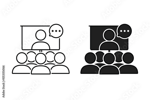 Training webinar icon. Illustration vector