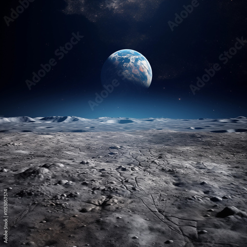 Moon surface photo