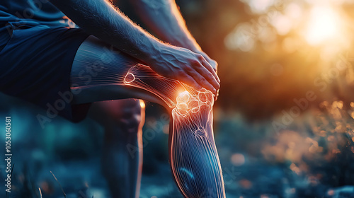  Common Causes of Knee Pain Injuries, Medical Conditions, Arthritis, Gout, Infections. Concept Sprains, Strains, Overuse, Meniscus Tears, Ligament Injuries. created with Generative AI technology