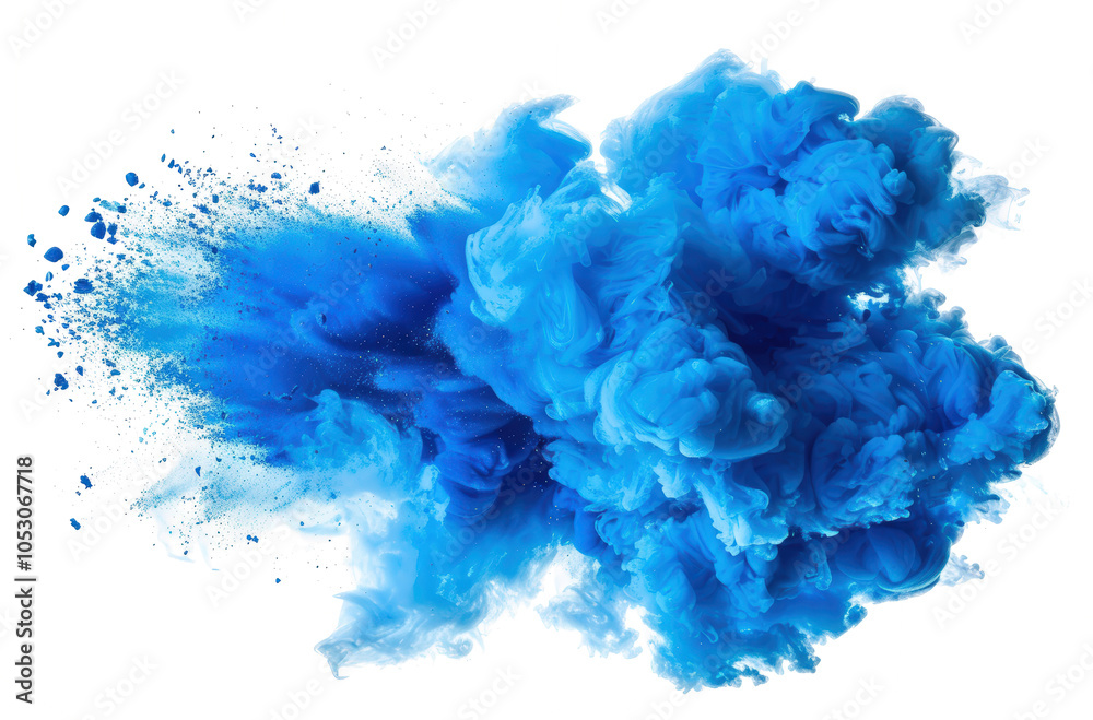 Fototapeta premium Abstract blue ink swirl