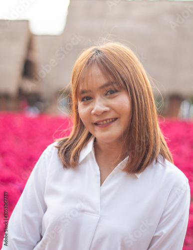 portrait of a smiling  asia woman 
