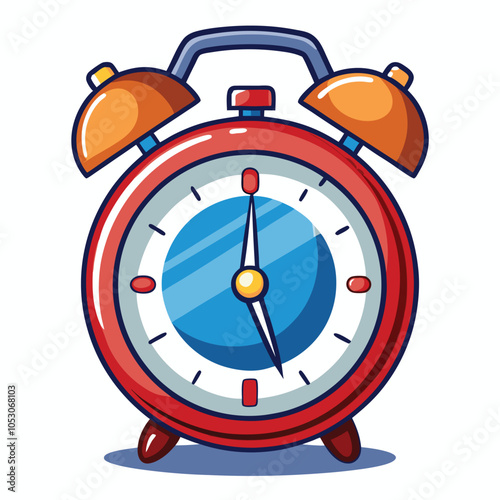 Alarm Clock silhouette vector illustration.