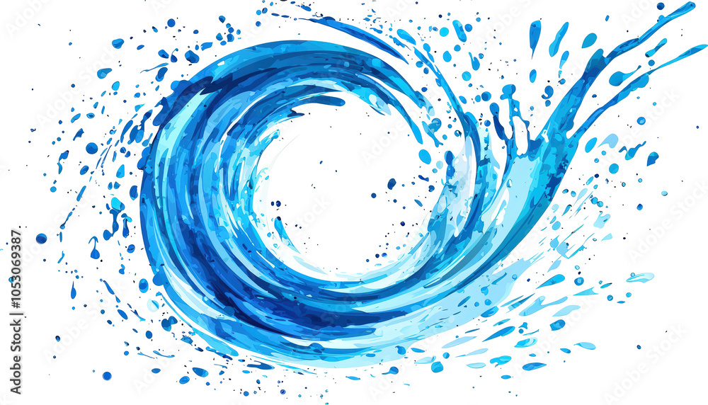 Fototapeta premium Abstract blue swirl design