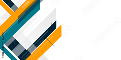 Free Download Modern blue, white and yellow geometric diagonal shapes design. Abstract banner background. Suit for brochure, website, flyer, cover, poster, banner, sport, presentation. - GFXLoad
