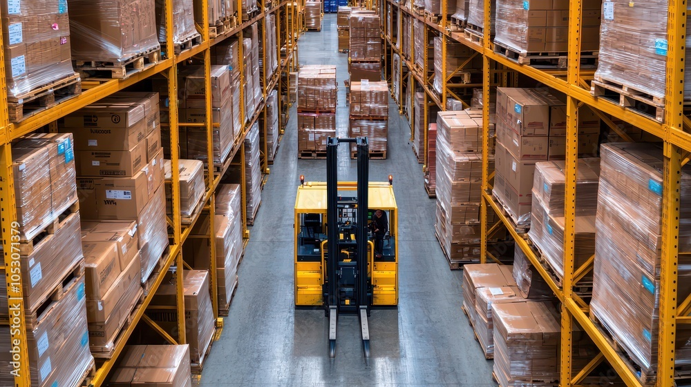 Efficient warehouse management with forklifts and inventory storage Efficient warehouse management with forklifts and inventory storage