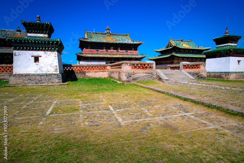 Schilderij op canvas Erdene Zuu Monastery, earliest surviving Buddhist monastery in Mongolia, affilia
