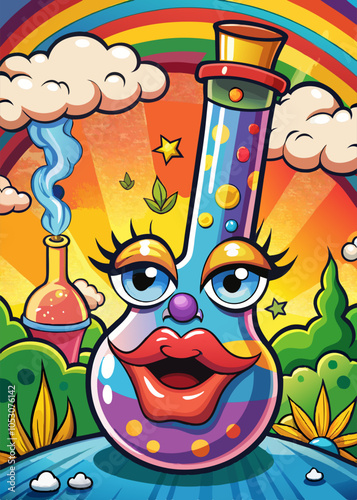 animated bong smoking the bong