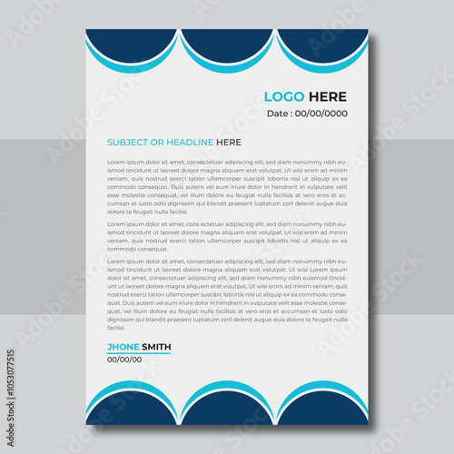 Modern corporate business letterhead design template