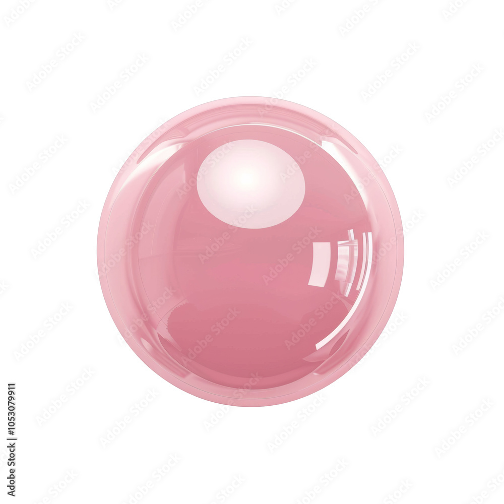 Pink bubble isolated on white or transparent background Pink bubble isolated on white or transparent background