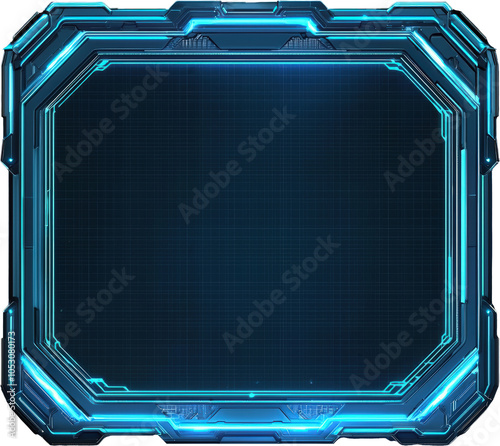Futuristic blue frame