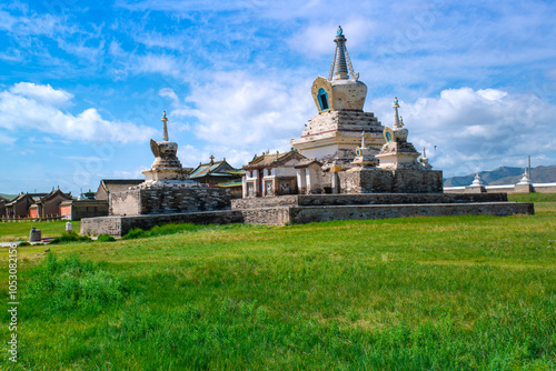 Erdene Zuu Monastery, earliest surviving Buddhist monastery in Mongolia, affiliated with Gelug sect of Tibetan Buddhism, part of Orkhon Valley Cultural Landscape, UNESCO, Ovorkhangai, Karakorum