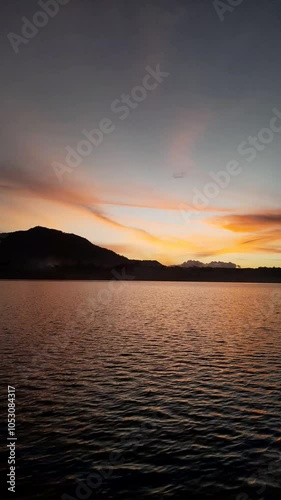 Sunset Over Lake Toba photo