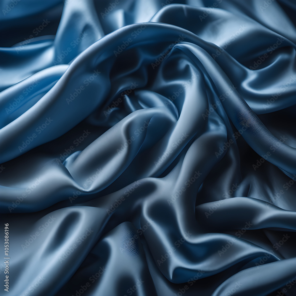 Fototapeta premium Blue silk