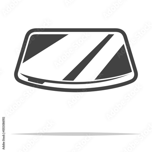 Car windshield icon transparent vector isolated
