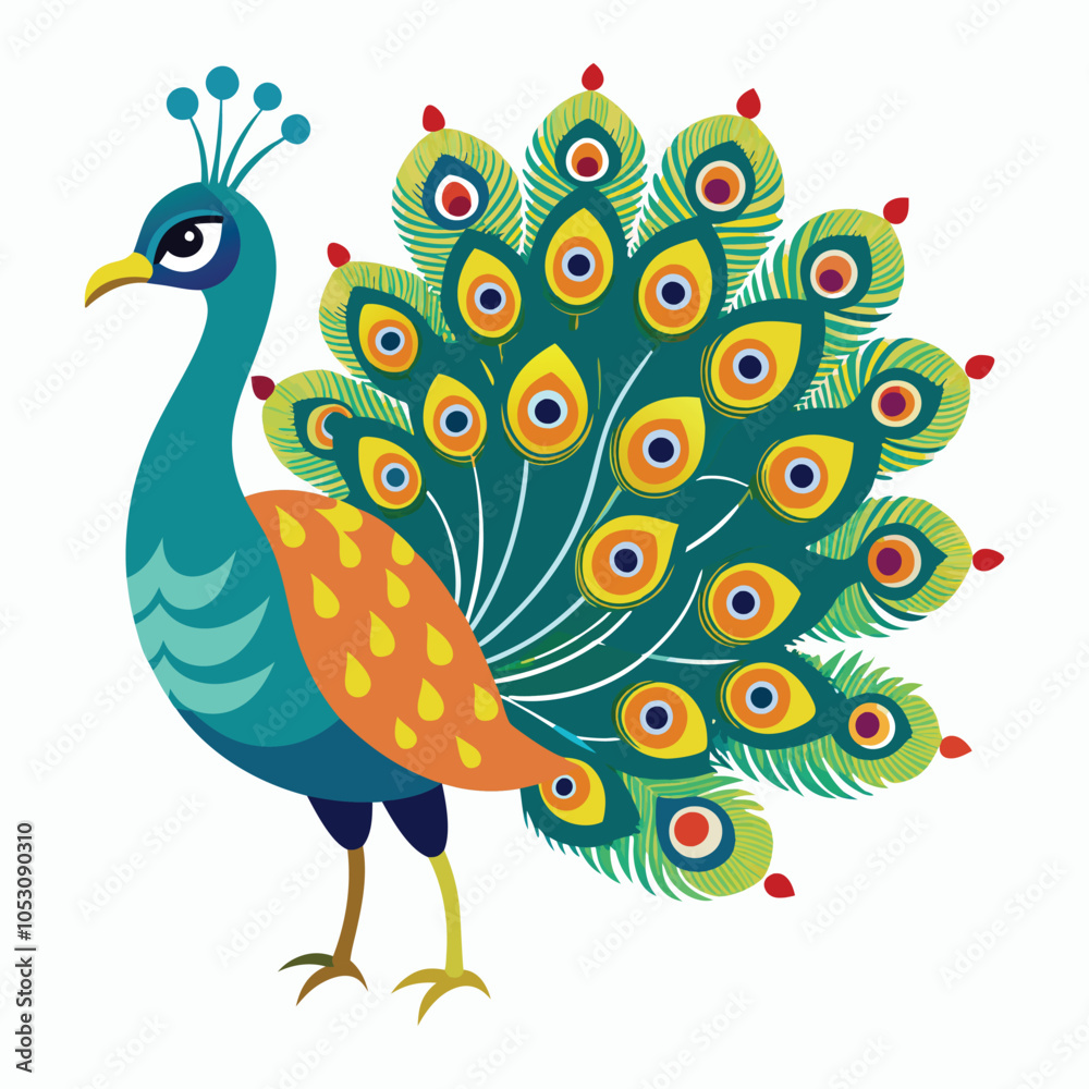 Obraz premium vector peacock