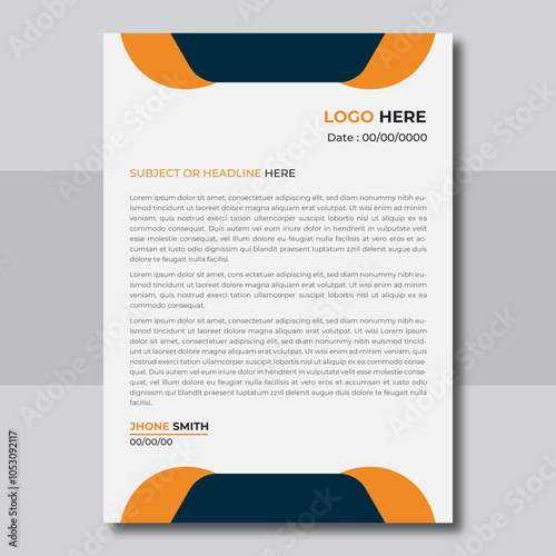 business corporate letterhead design template