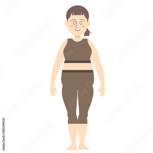脂肪のついた女性