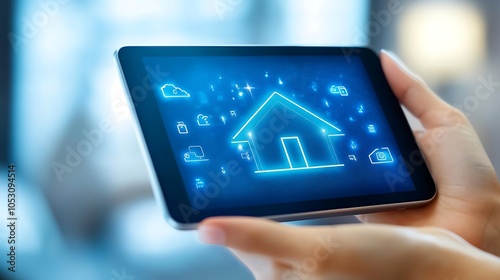 Wallpaper Mural Smart Home Technology Displayed on a Digital Tablet Torontodigital.ca
