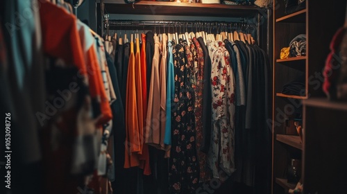 Close-up of a Clothing Rack