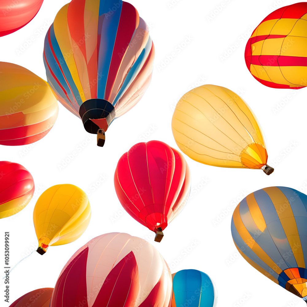 Fototapeta premium hot air balloon on the white background 