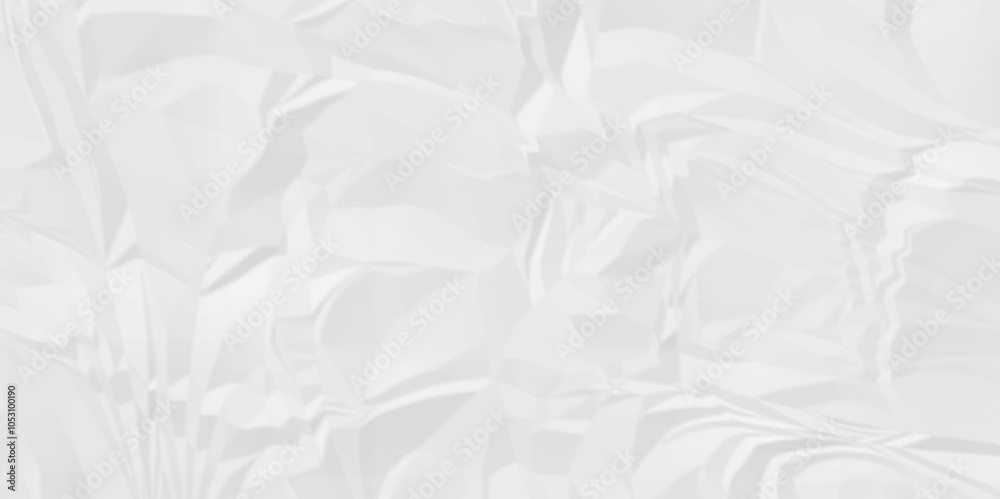 Empty White color crumple paper texture pattern abstract background. Crumpled white paper abstract shape background with space paper for texture. Empty White color crumple paper texture pattern abstract background. Crumpled white paper abstract shape background with space paper for texture.